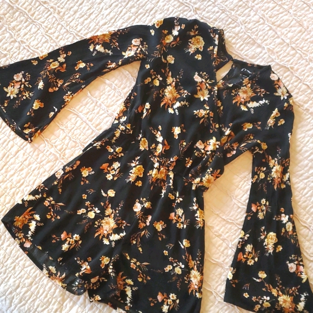 Girls floral romper